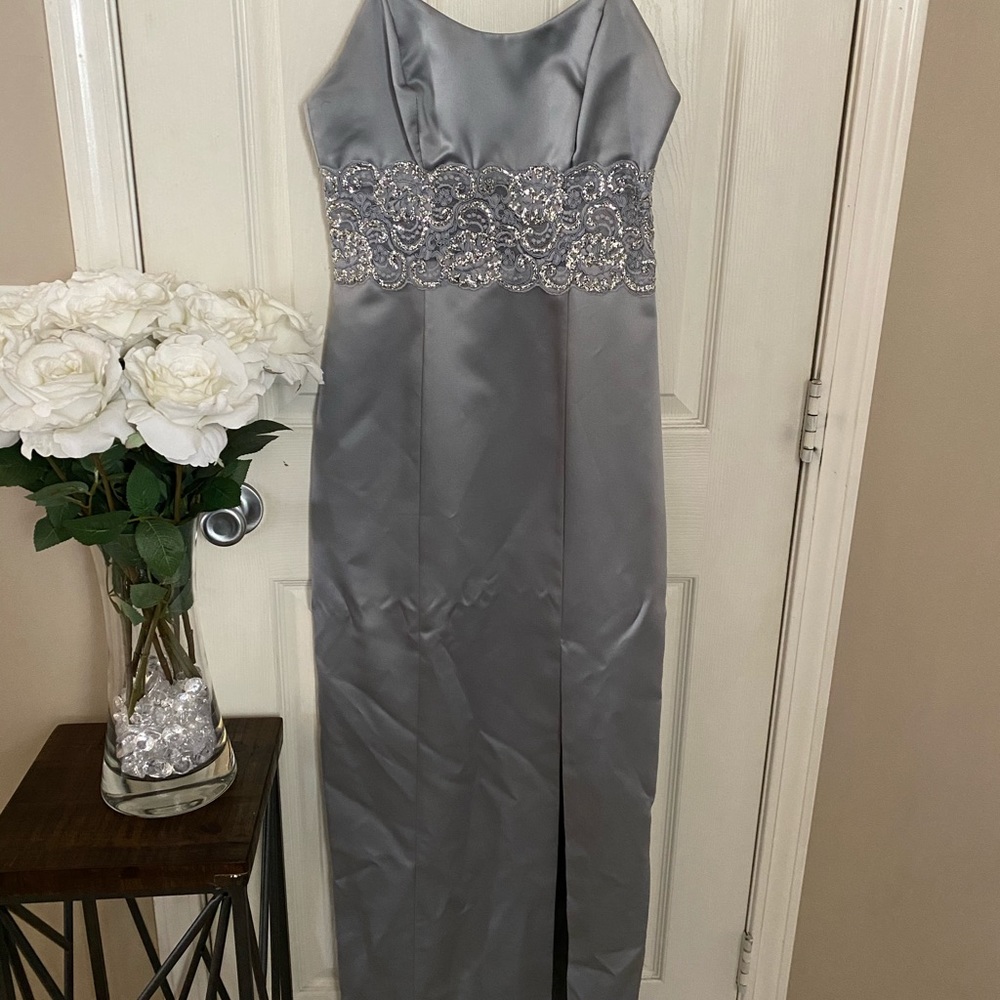 Silver Sequin Formal Prom, Homecoming Dress